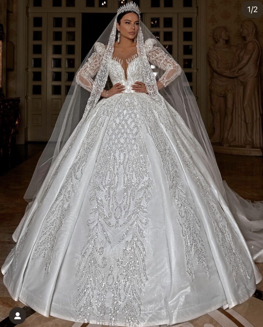 Majestic Royale Crystal Wedding Gown