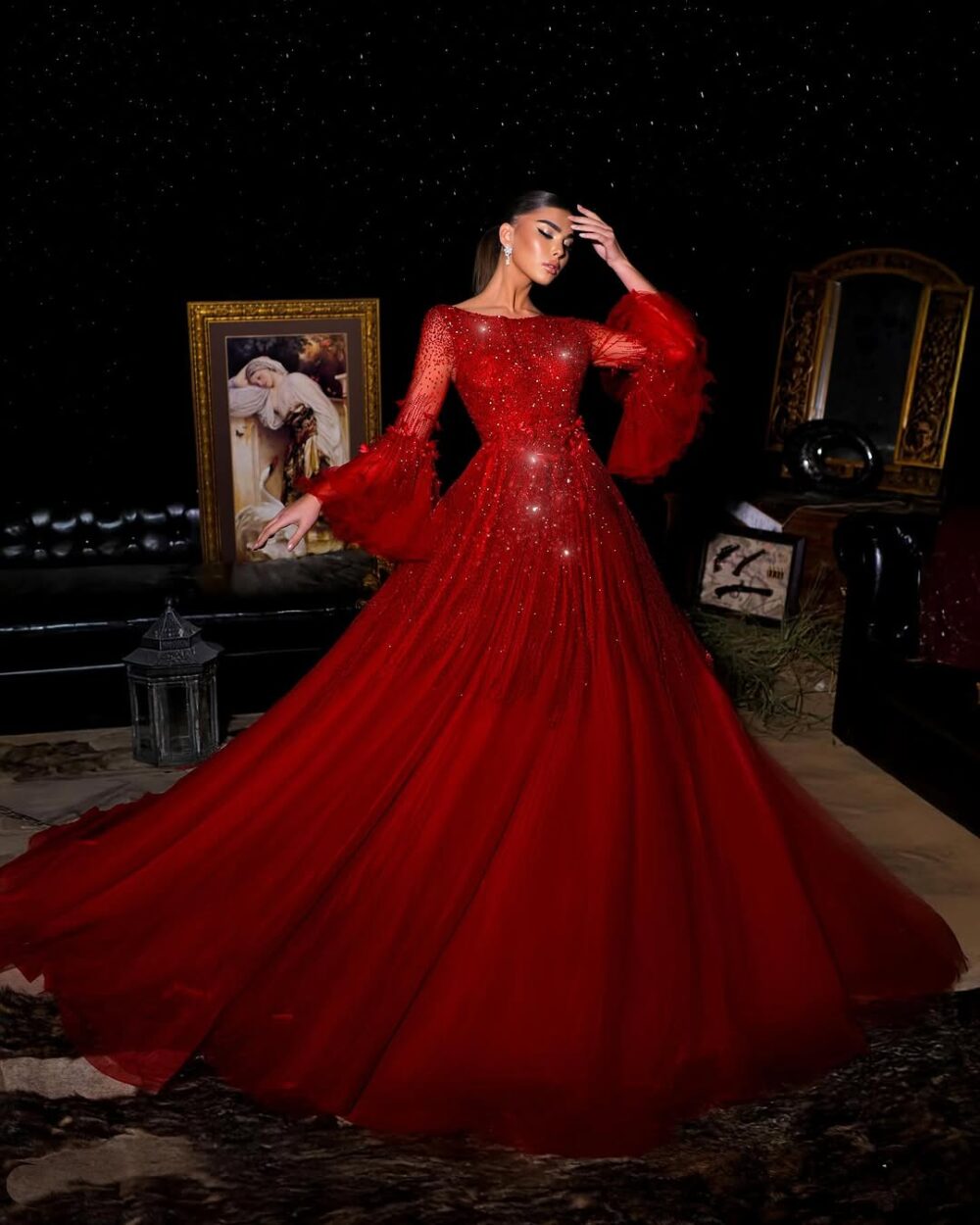 Red Royal Elegance Ball Gown